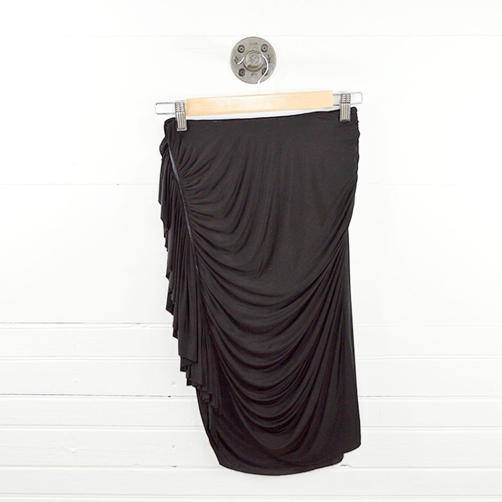 Alexander Wang draped black pencil skirt #101-1